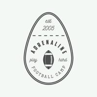 Vintage-Rugby- und American-Football-Etiketten, Embleme und Logos. Vektor-Illustration. Grafik-Design vektor