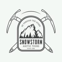 vintage snowboarding logo, abzeichen, emblem und designelemente. Vektor-Illustration vektor