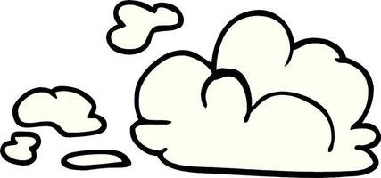 Cartoon-Doodle flauschige weiße Wolken vektor