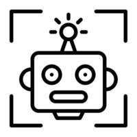 Premium-Line-Icon-Design von Bot vektor