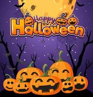 Happy Halloween-Poster-Vorlage vektor