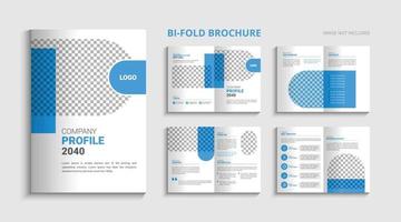 företag bi-faldigt företag profil broschyr mall vektor