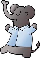 Cartoon-Doodle stehender Elefant vektor