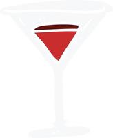 tecknad serie klotter röd cocktail vektor