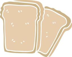 tecknad serie klotter skivor av bröd vektor