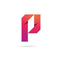 brev p logotyp symbol design mall vektor