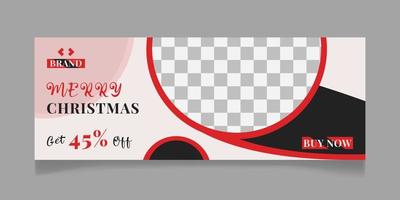 weihnachtsverkauf social media post template design und winterfest verkaufsförderung banner vektor