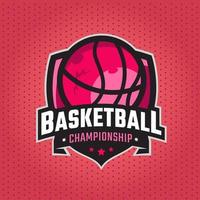 basketboll sporter logotyp design med skydda vektor