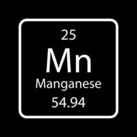 mangan symbol. kemiskt element i det periodiska systemet. vektor illustration.