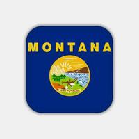 montana stat flagga. vektor illustration.