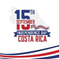 costa ricas självständighetsdag vektor