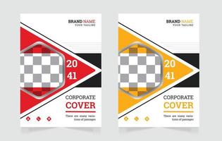 einfaches Business-Corporate-Book-Cover-Design-Vorlage a4 oder kann für Jahresbericht, Magazin, Flyer, Poster, Banner, Portfolio, Firmenprofil, Website, Broschüren-Cover-Design verwendet werden vektor