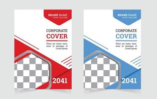 einfaches Business-Corporate-Book-Cover-Design-Vorlage a4 oder kann für Jahresbericht, Magazin, Flyer, Poster, Banner, Portfolio, Firmenprofil, Website, Broschüren-Cover-Design verwendet werden vektor