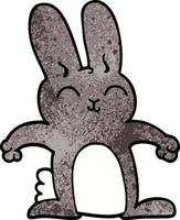 Cartoon-Doodle graues Kaninchen vektor