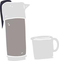 Cartoon-Doodle-Kaffee-Thermoskanne vektor