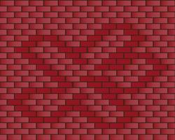 roter nahtloser Brickwall-Hintergrund. Vektordesign. vektor