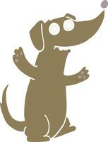 Cartoon-Hund im flachen Farbstil vektor