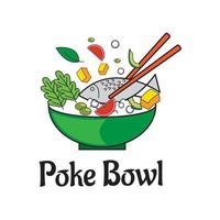 Poke-Bowl-Restaurant-Logo-Vektor 05 vektor