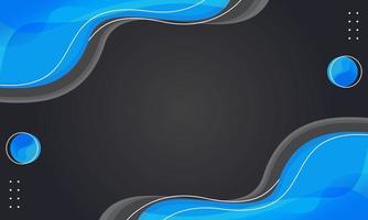 dunkelgraues abstraktes Design mit blauer Welle vektor