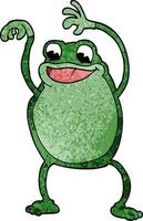 Cartoon-Doodle-Frosch vektor