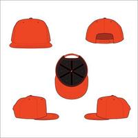 Snap-Back-Cap-Vektor-Mockup vektor