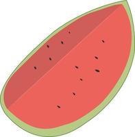 Design-Fruchtillustration der Wassermelone flache vektor