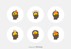 Free Head Burnout Vektor Icons