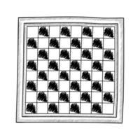 Schach-Doodle-Set vektor