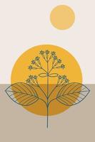Chinarindenbaum, abstrakt, Poster, minimal vektor