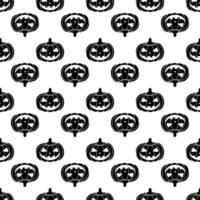 Halloween-Muster mit schwarzen Kürbissen vektor