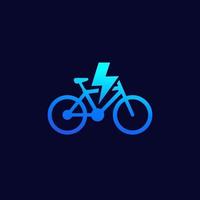 elektrisk cykel, cykel vektor ikon för webb