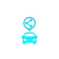 Carsharing-Service-Vektorlogo, Symbol vektor