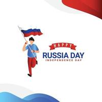 Russland-Tag-Design-Konzept vektor
