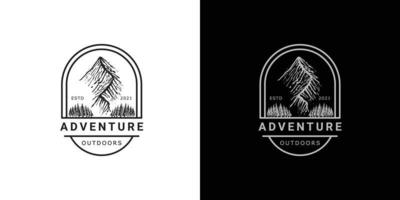 Abenteuer-Logo-Design-Konzept. die wilde Erkundung vektor