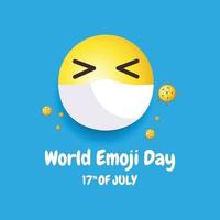 Welt-Emoji-Tag-Design-Konzept vektor