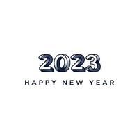 glad jul och Lycklig ny år 2023, modern font - vektor