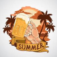 Sommer Bier Party Design vektor