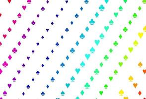 helles mehrfarbiges, regenbogenfarbenes Vektormuster mit Kartensymbol. vektor