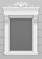 klassisches weißes Architekturfenster vektor
