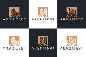 Sammlung von Inspirationen für das Design von Gebäudelogos, Architekten