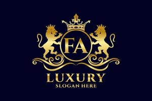 Anfangsbuchstabe Lion Royal Luxury Logo Vorlage in Vektorgrafiken für luxuriöse Branding-Projekte und andere Vektorillustrationen. vektor