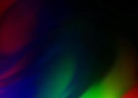 dunkler, mehrfarbiger, regenbogenfarbener Vektorhintergrund mit gebogenen Linien. vektor