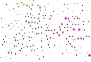 helles mehrfarbiges, regenbogenfarbenes Vektorlayout mit Kartenelementen. vektor