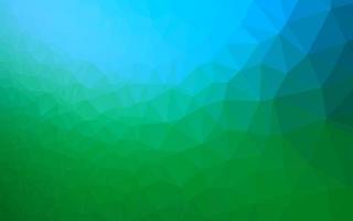 ljusblå, grön vektor lysande triangulär mall.