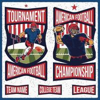 Retro American Football Labels vektor