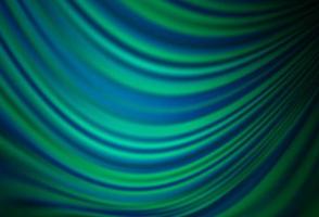 dunkelblauer, grüner Vektorhintergrund mit gebogenen Linien. vektor