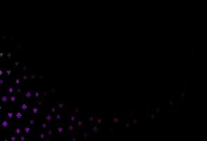 dunkelviolettes Vektorcover mit Glücksspielsymbolen. vektor