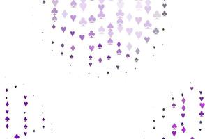 ljus lila vektor mönster med symbol av kort.