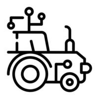 modernes Umriss-Icon-Design des Traktors vektor