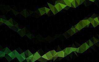 ljusgrön vektor triangel mosaik mall.
